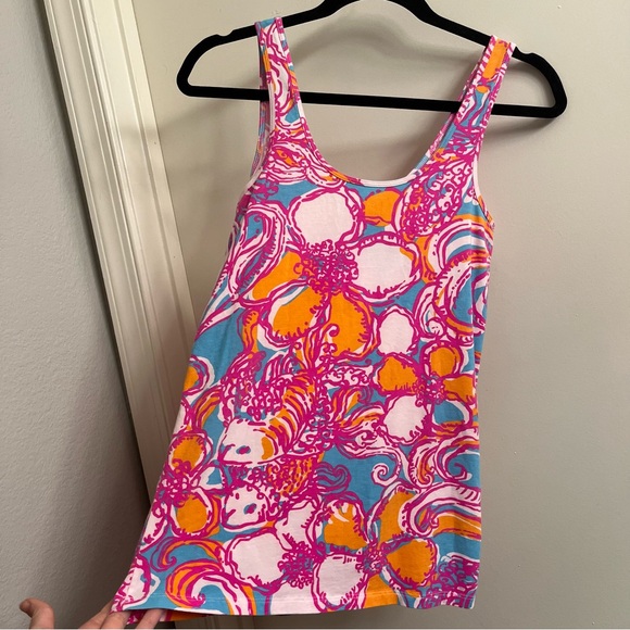 Lilly Pulitzer Floral Tank Top Medium - Picture 5 of 10